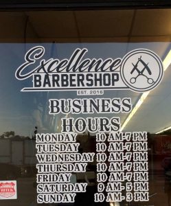 business hours of operation door vinyl